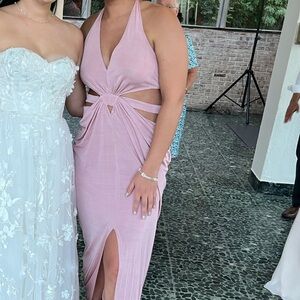 Windsor Pink Halter Maxi Dress